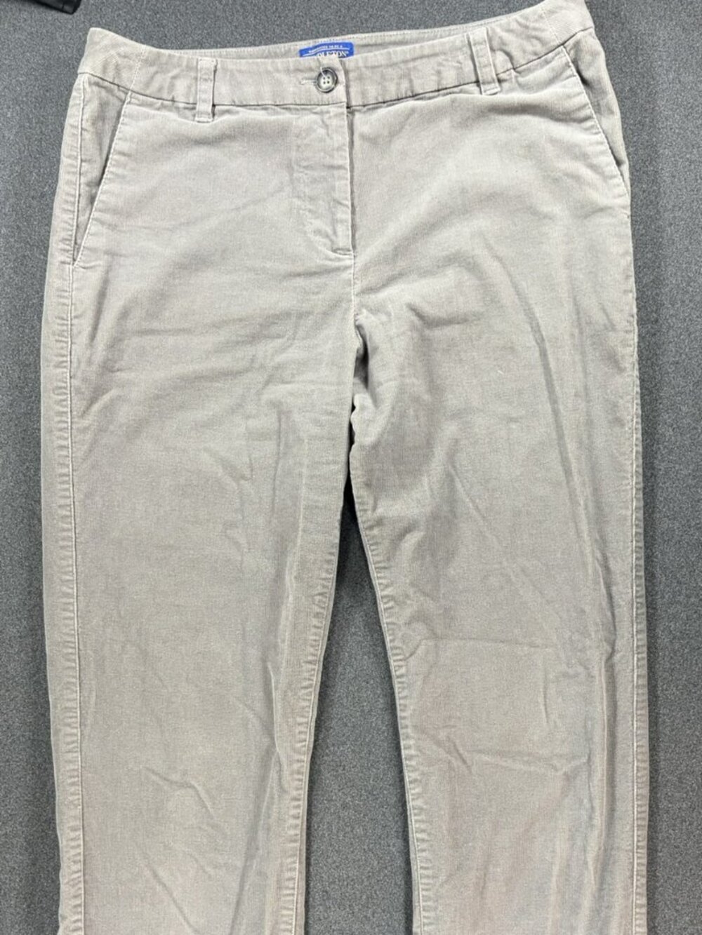 Pendleton Gray Straight Leg Women's Corduroy Pants Size 8